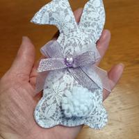 Decorazione Pasqua Coniglio LILLA feltro cm. 14