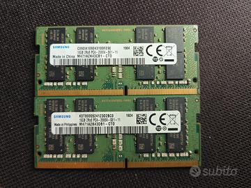 32Gb (2x16Gb) Samsung DDR4 Sodimm 2666Mhz