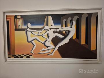 Mark Kostabi  Olio su Tela 