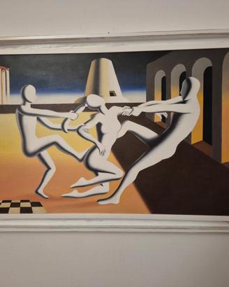 Mark Kostabi  Olio su Tela 