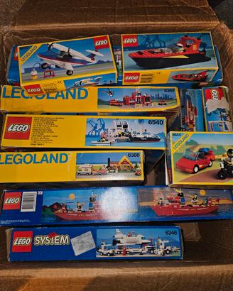 Lotto lego anni 80, box e istruzioni vintage 