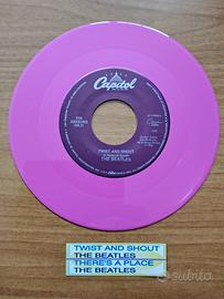 Disco vinile rosa 45 giri the Beatles