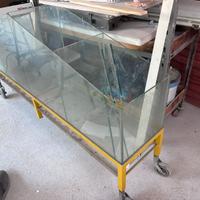 Carrello espositore in vetro