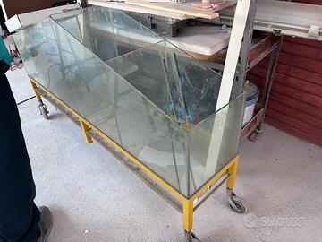 Carrello espositore in vetro