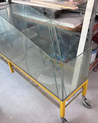 Carrello espositore in vetro