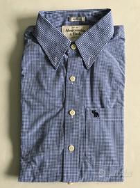 Camicia azzurra a quadretti Abercrombie & Fitch