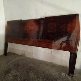 Testiera letto matrimoniale in radica vintage 40€