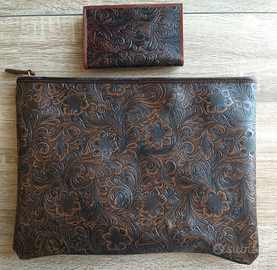 Borsa a busta e portafoglio Charro vintage anni 80