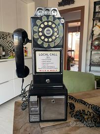 TELEFONO VINTAGE AMERICANO PUBBLICO MONETE REPLICA