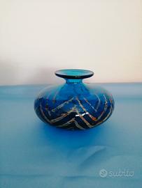 Vaso tozzo in vetro soffiato Mdina Glass 