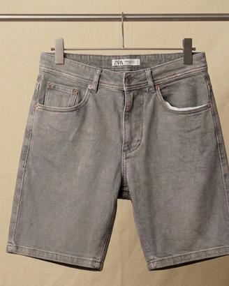 Pantaloncini Zara di jeans grigi vintage