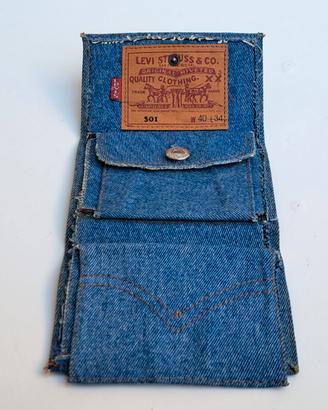 Portafoglio Vintage Originale Levi's 501 in Jeans