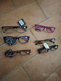 set 6 occhiali da vista 1.0 1.50 nuovi donna