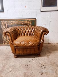 Poltrona Chester Chesterfield Club cuoio inglese 