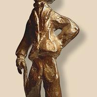 Charlot in bronzo h 21