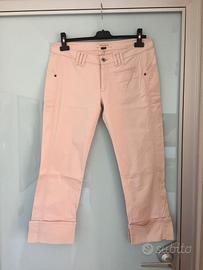Pantaloni rosa cipria a pinocchietto GUESS