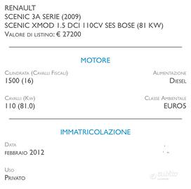 Renault Scenic 2012
