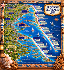 Mappe delle spiagge del Veneto