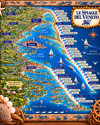 Mappe delle spiagge del Veneto
