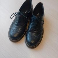 Scarpe francesine nere in pelle tg. 37
