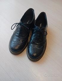 Scarpe francesine nere in pelle tg. 37