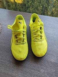 Scarpe PUMA da calcetto giallo fosforescente 