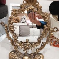 Specchio in ottone dorato antico 