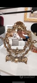 Specchio in ottone dorato antico 