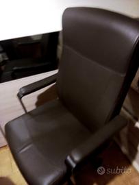 Sedia da ufficio IKEA MILLBERGET - Ecopelle Nera /