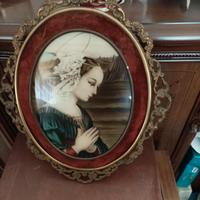 Capezzale Vintage con bordi in velluto. Nuovo