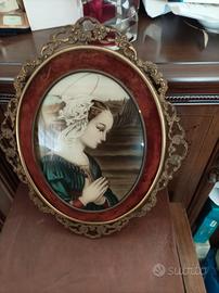 Capezzale Vintage con bordi in velluto. Nuovo