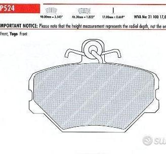 Pastiglie freno sportive FERODO RACING FCP524