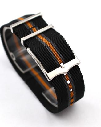 Tudor NATO Cinturino Tessuto Nero/Arancio 22mm