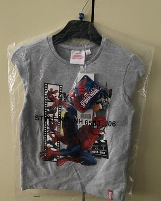 maglietta marvel spiderman bambino 6-7 anni