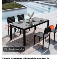 Tavolo e sedie da esterno interno