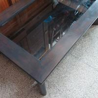 tavolo da salotto con cristallo 