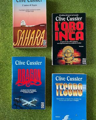 Set 4 romanzi di Clive Cussler, serie Dirk Pitt.