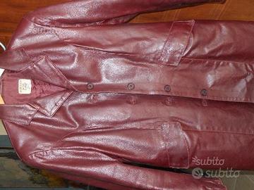 Giacca vera pelle bordeax TG 42