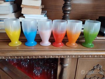 6 bicchieri colorati