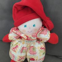 bambolina morbida peluche Nounours con sonaglino 