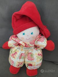 bambolina morbida peluche Nounours con sonaglino 