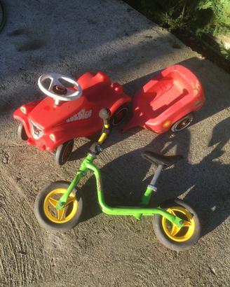 bici senza pedali e bobby car