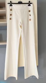 pantaloni in cotone tg L nuovi TOO WHITE