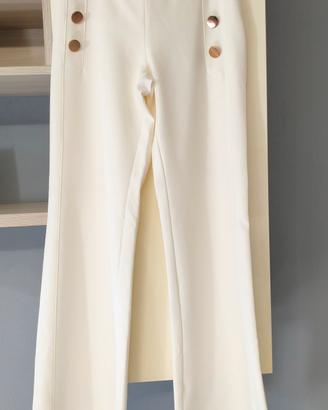 pantaloni in cotone tg L nuovi TOO WHITE