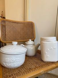Set contenitori in ceramica Mulino Bianco anni 80