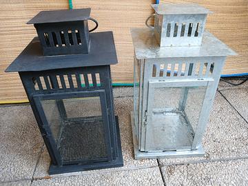 Ikea Lanterne 2 in acciaio porta candele