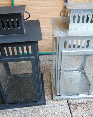 Ikea Lanterne 2 in acciaio porta candele