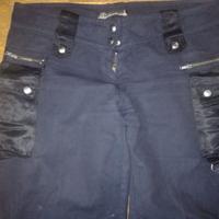 Pantaloni con cerniere a vita bassa