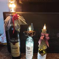 lampada bottiglia decoro casa e ristorante 