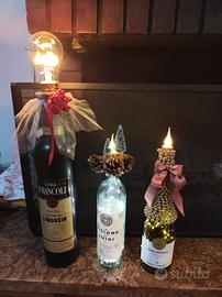 lampada bottiglia decoro casa e ristorante 
